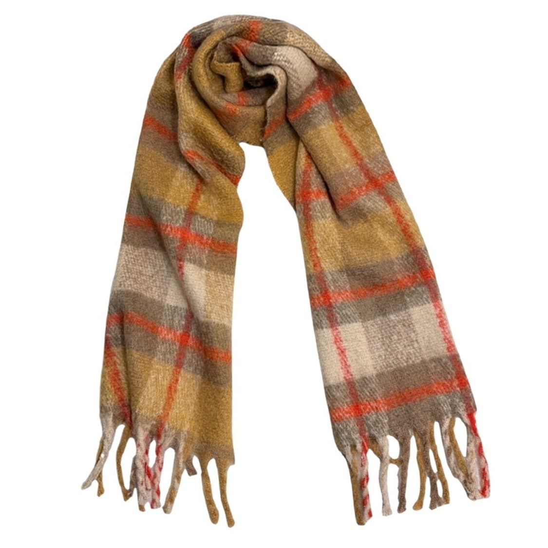 MANGO 체크 머플러 상품이미지1