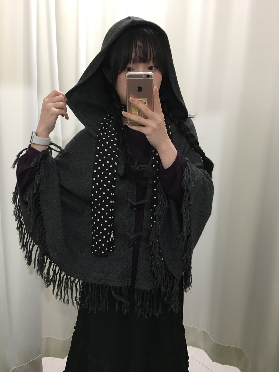 후드 케이프 더플 가디건 상품이미지6