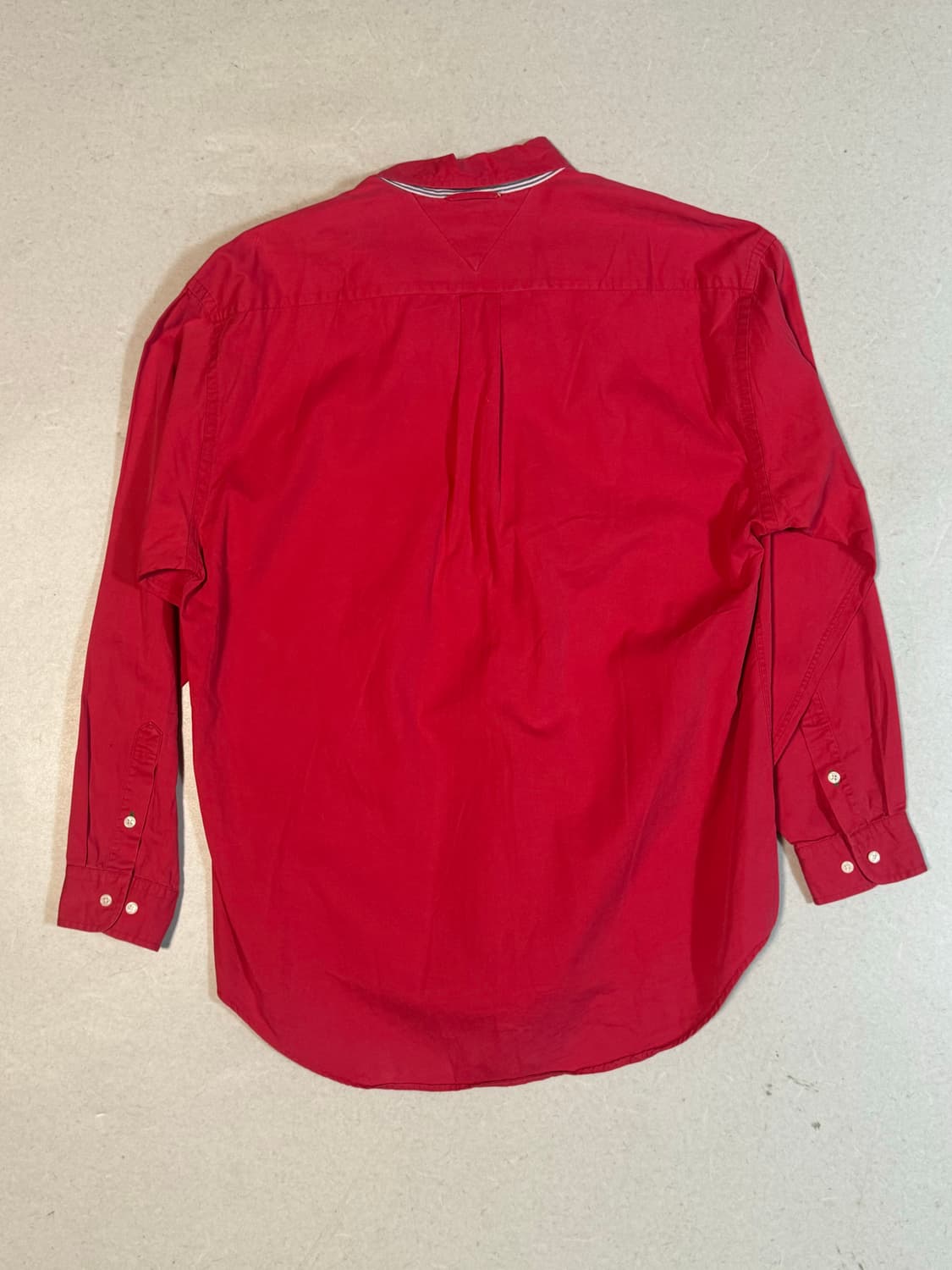 타미힐피거 자수로고 셔츠 레드 L 상품이미지2
