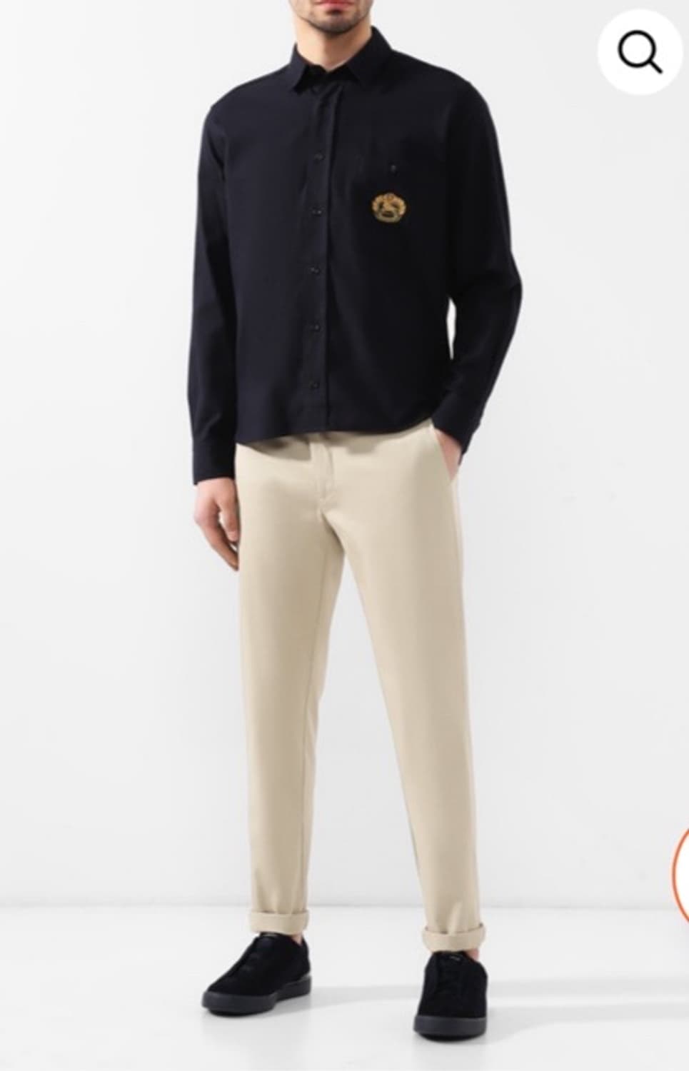 정품 S) 버버리  다크 네이비 크레스토 로고 셔츠 상품이미지7