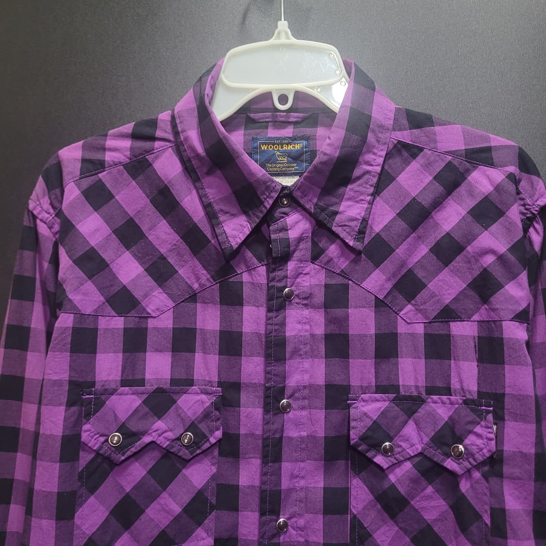 Woolrich 울리치 퍼플 체크 패턴 셔츠 상품이미지2