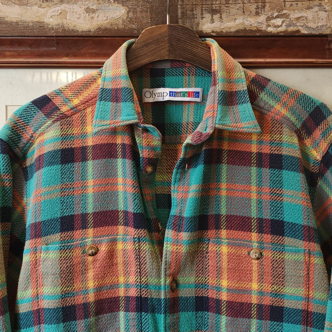 90s 아메리칸 빈티지 체크셔츠 헤비 플란넬 워크셔츠 윈도우 빅체크 s 상품이미지4