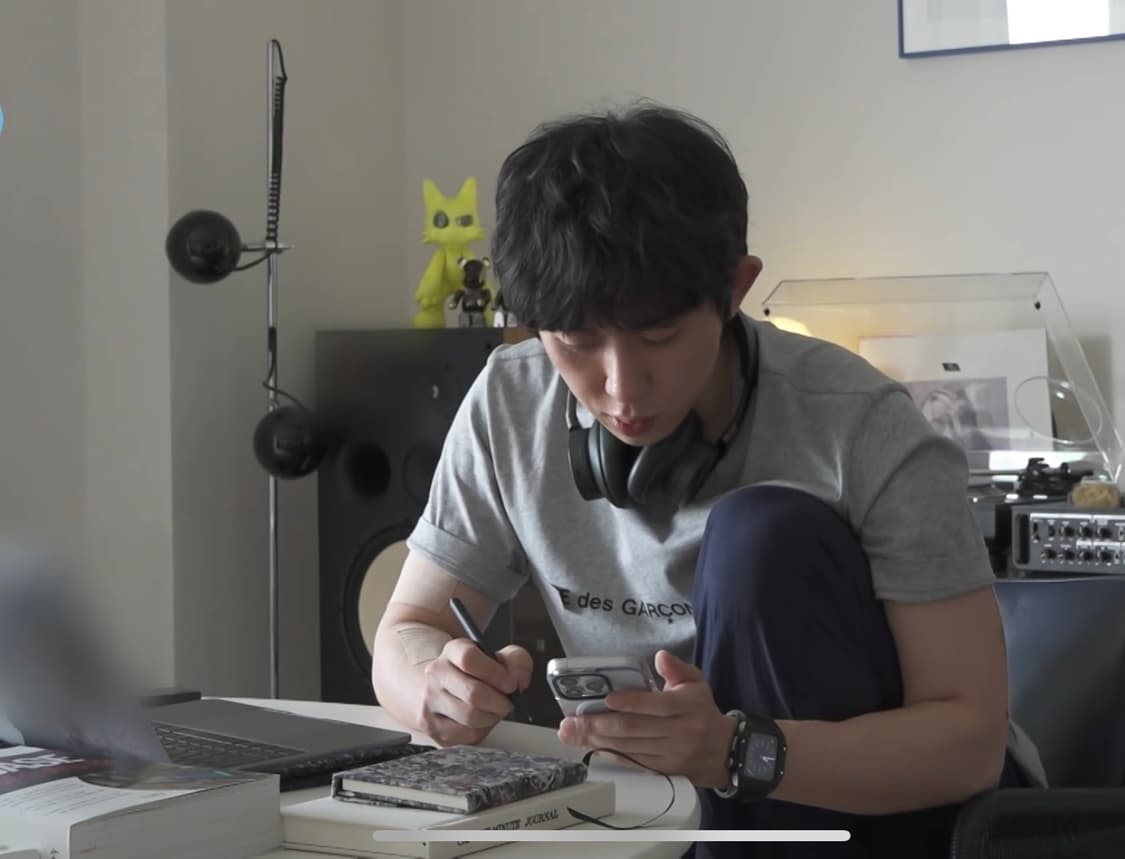 (M) 꼼데가르송 네온그린 로고 반팔 티셔츠 (새상품) 상품이미지5