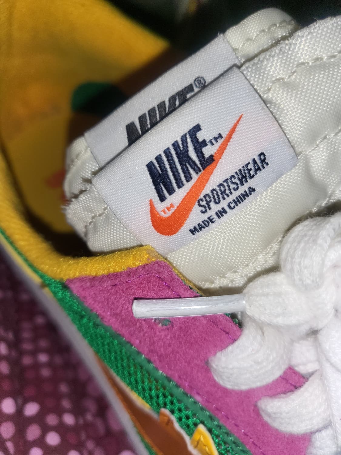 나이키x사카이 LD 와플 핑크그린 상품이미지5