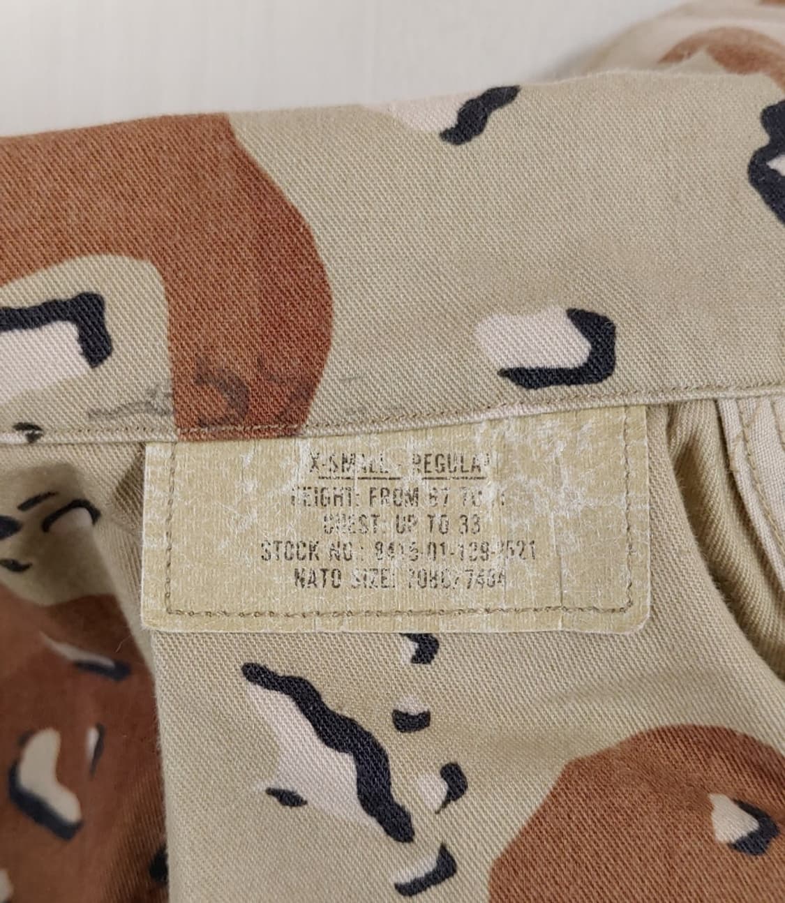 80년대 미군 사막6색 BDU 셔츠 XS-R 상품이미지10