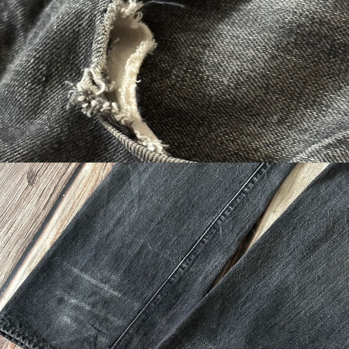 웨어하우스 Lot.800 논셀비지 블랙 데님 팬츠 33 사이즈 상품이미지9