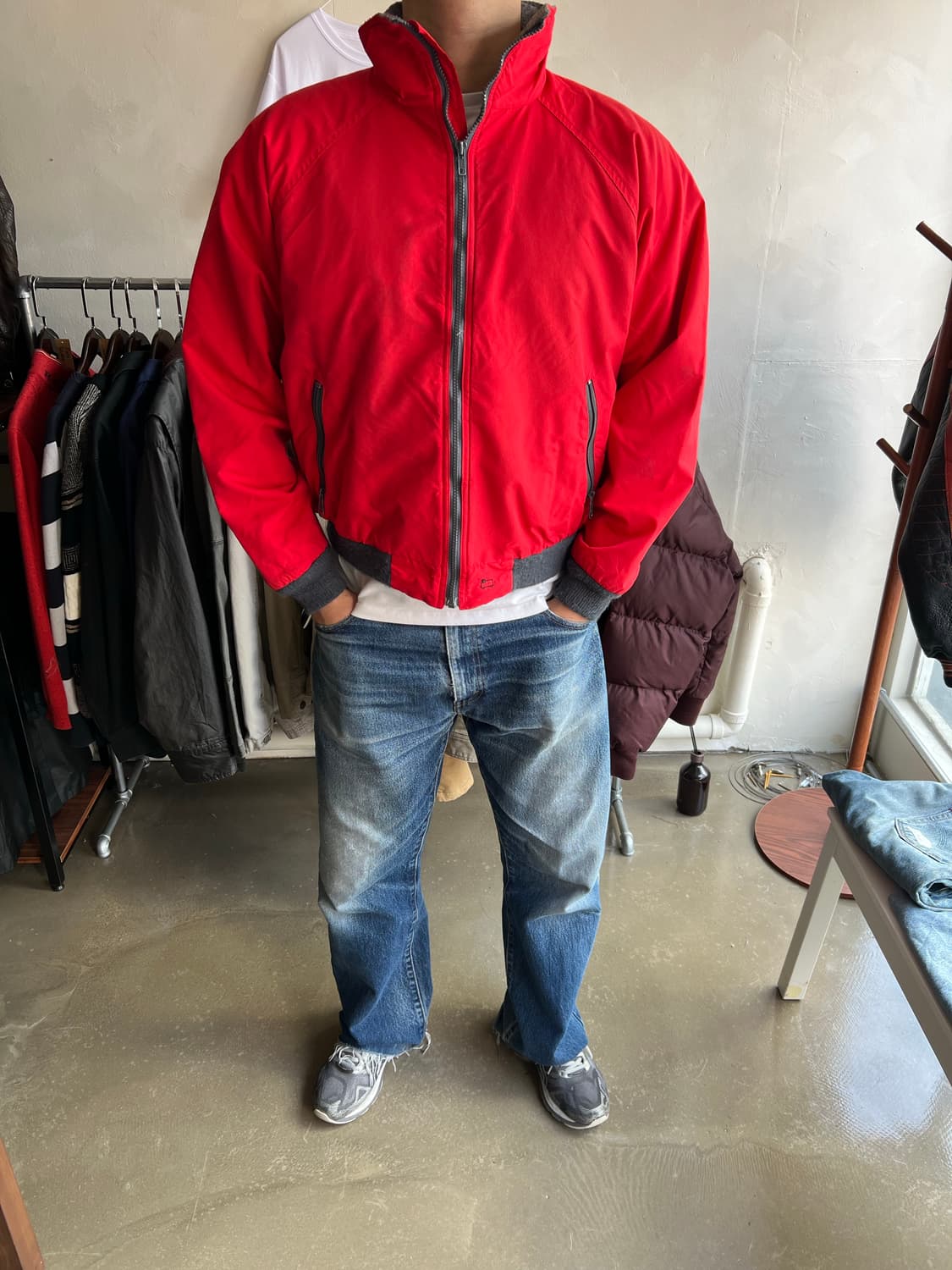 울리치 usa 빈티지 웜업 플리스 레드  상품이미지1