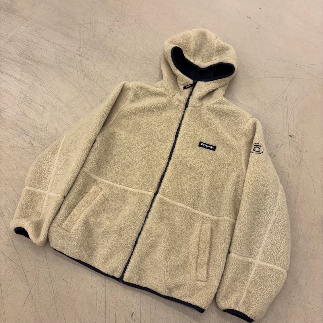 커버낫 리버시블 빅로고 쉐르파 자켓 상품이미지4