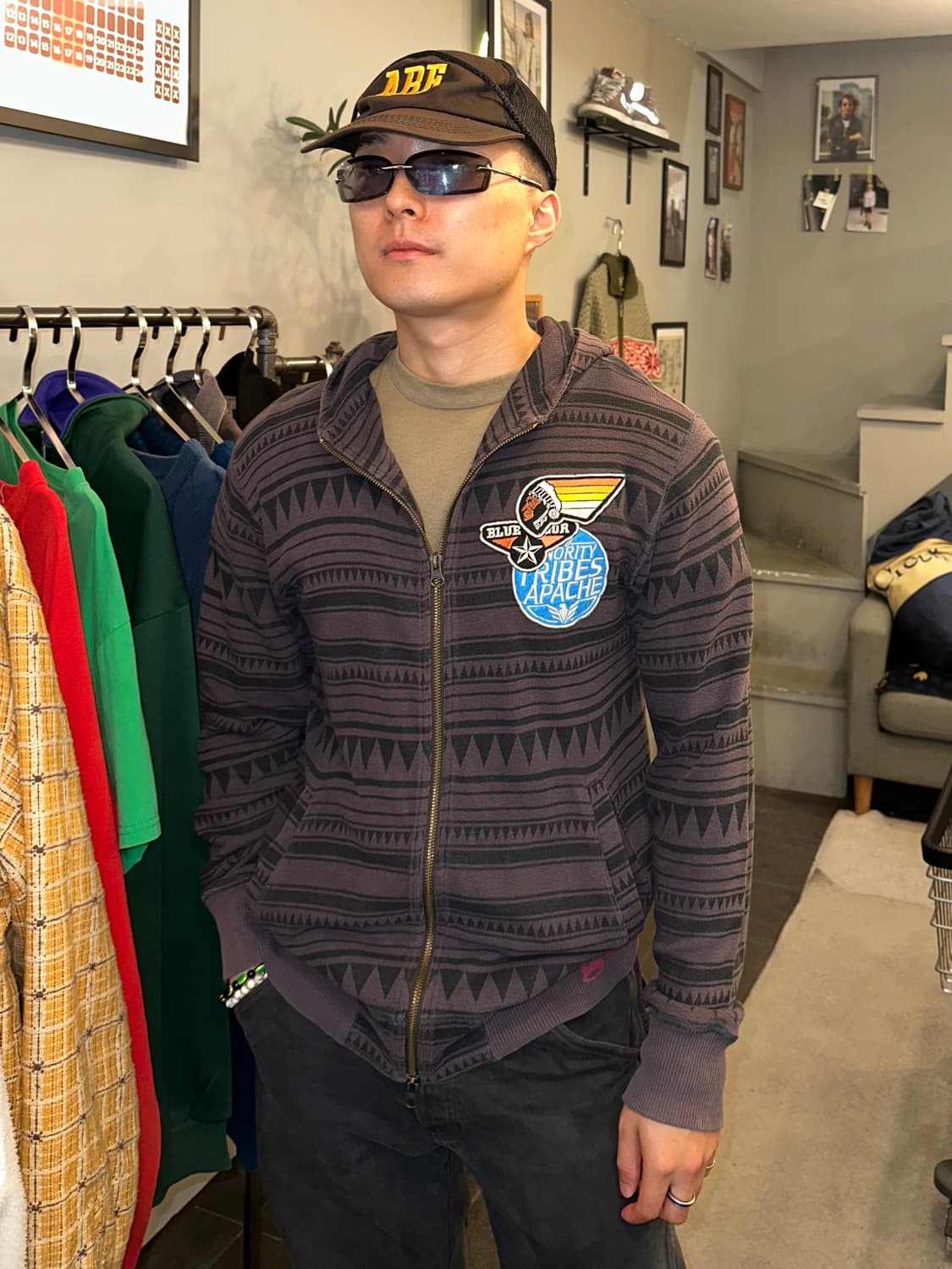 Geronimo Indian aztec hood zip-up 상품이미지2