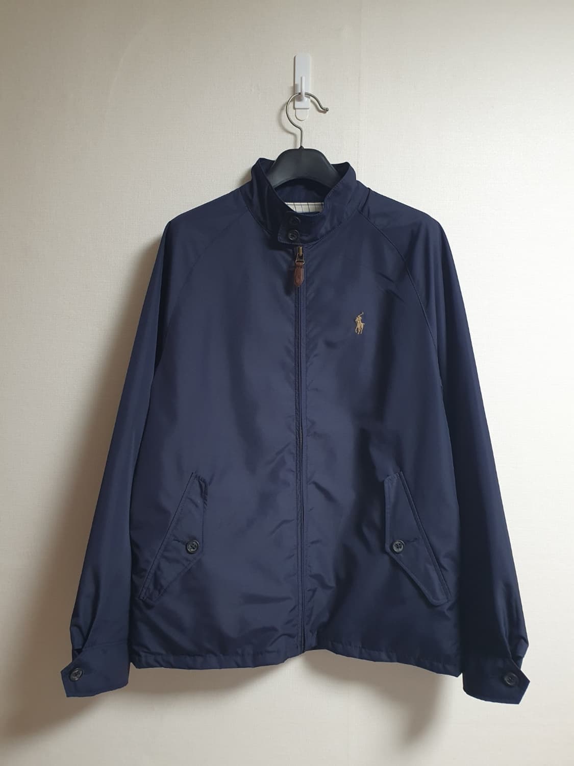폴로랄프로렌 체크안감 집업 자켓 네이비 S 상품이미지1