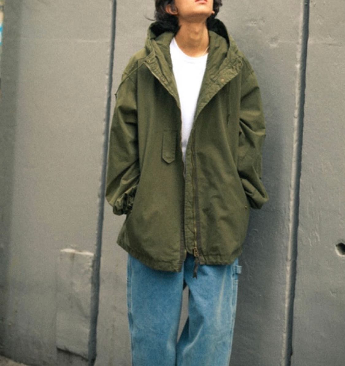 [3] 큐컴버스 밀리터리 피쉬테일 파카 야상 자켓 / 올리브 상품이미지5