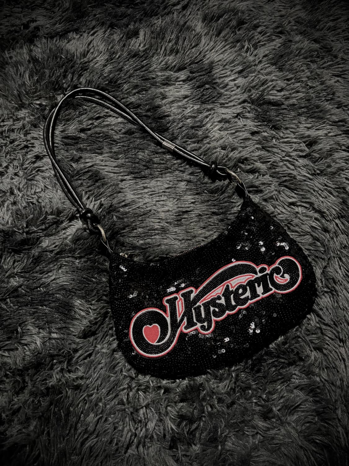 Hysteric Glamour 블랙 글리터 시퀸 미니숄더백 상품이미지1
