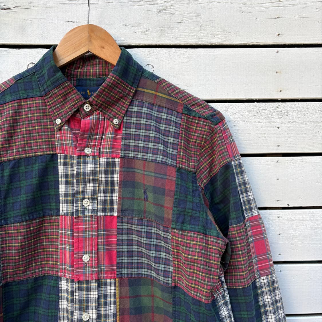 Polo 폴로 패치워크 체크 셔츠 상품이미지3