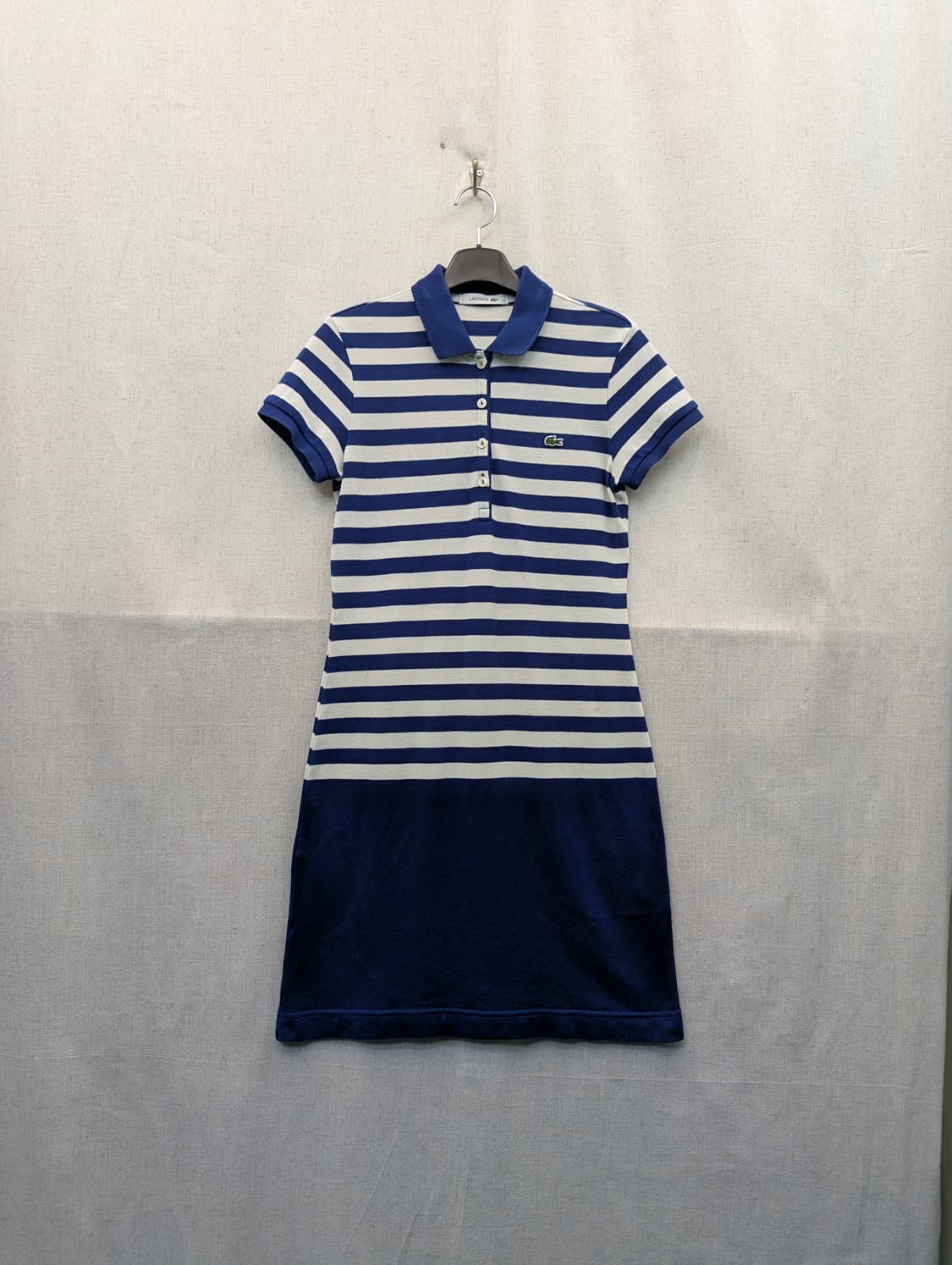 라코스테 스트라이프 반팔 카라 원피스 상품이미지1
