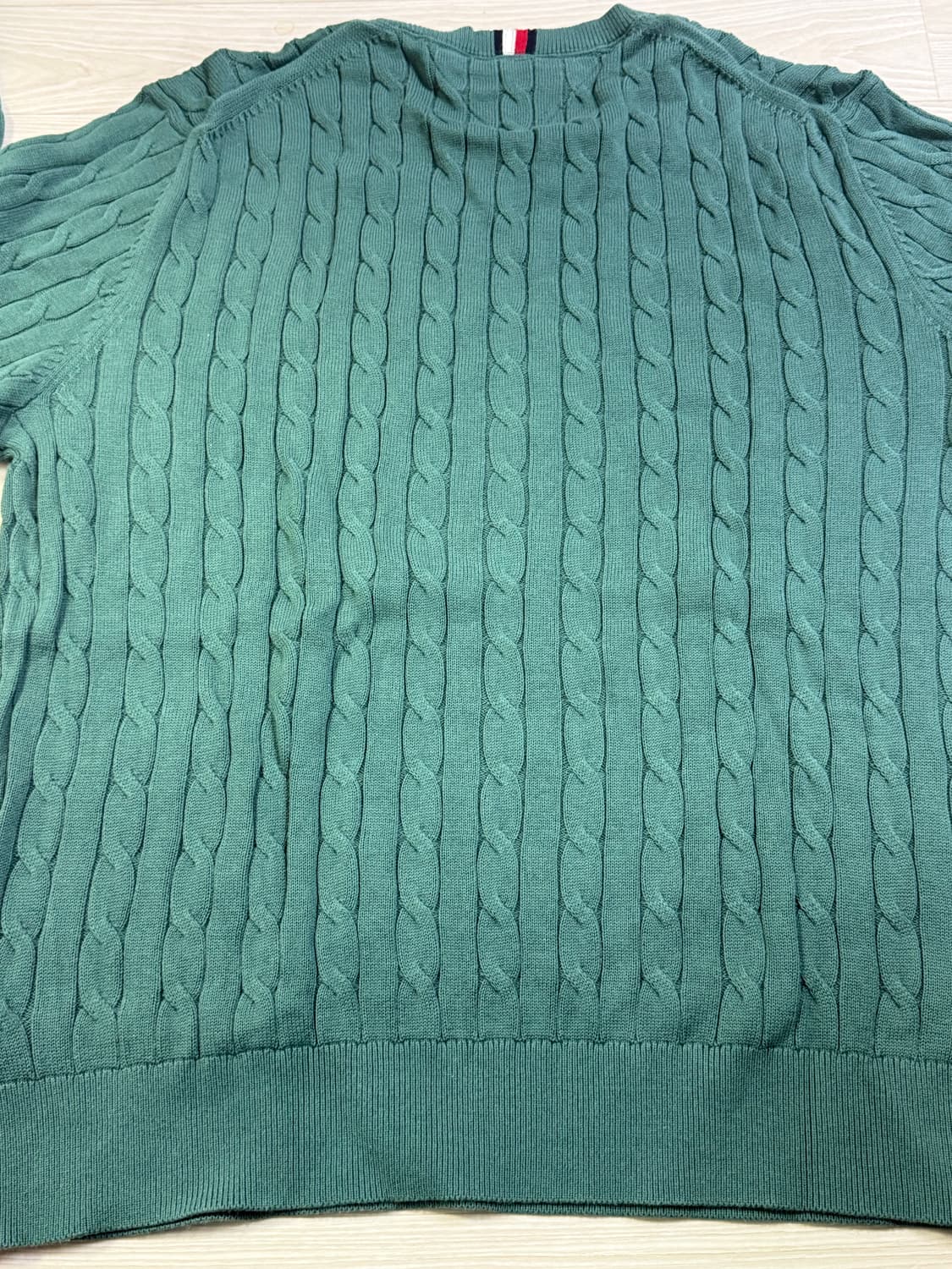 타미힐피거 오가니코튼 청록색 니트(2XL) 상품이미지4