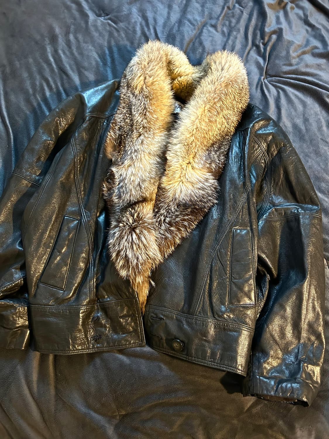 Sheep Skin Fur Leather Jacket 상품이미지1