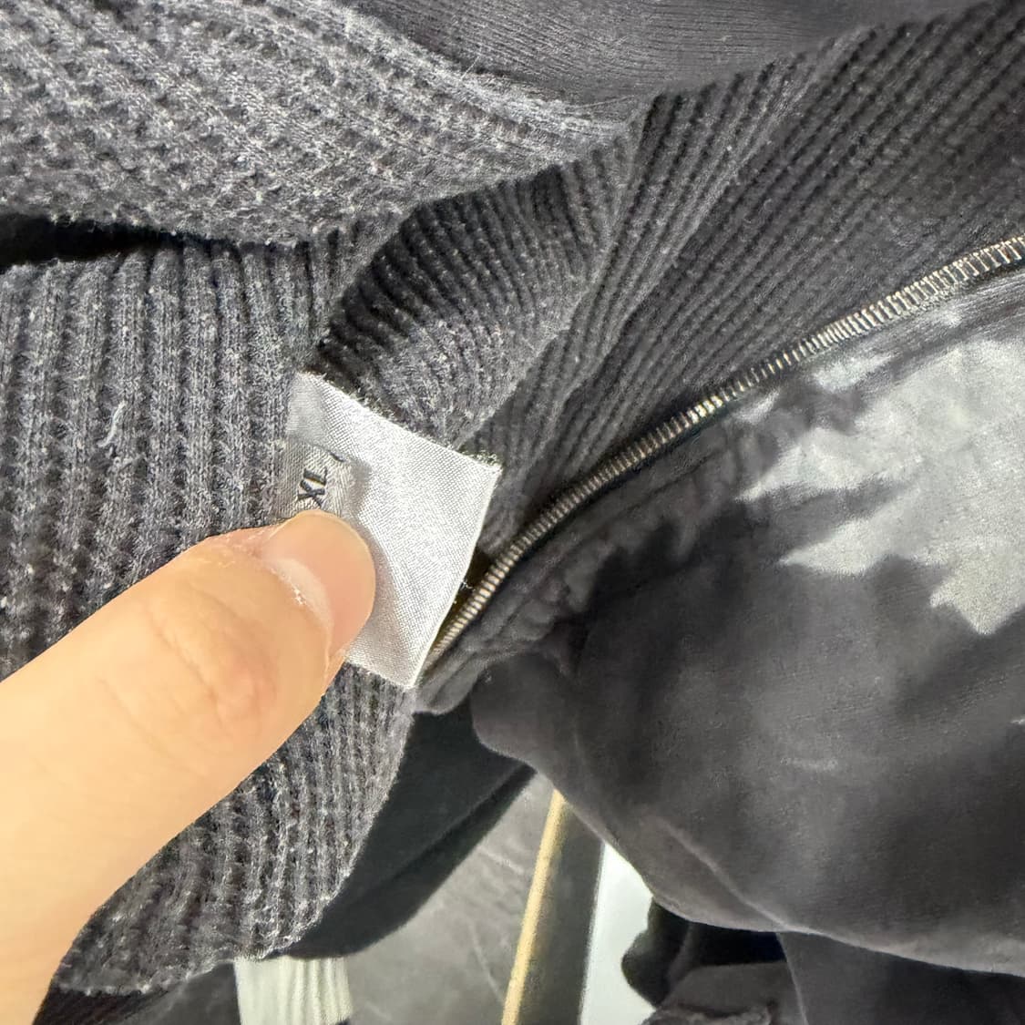 더 써든랩 유황염료 스컬 프린트 더블집업 후디 상품이미지8