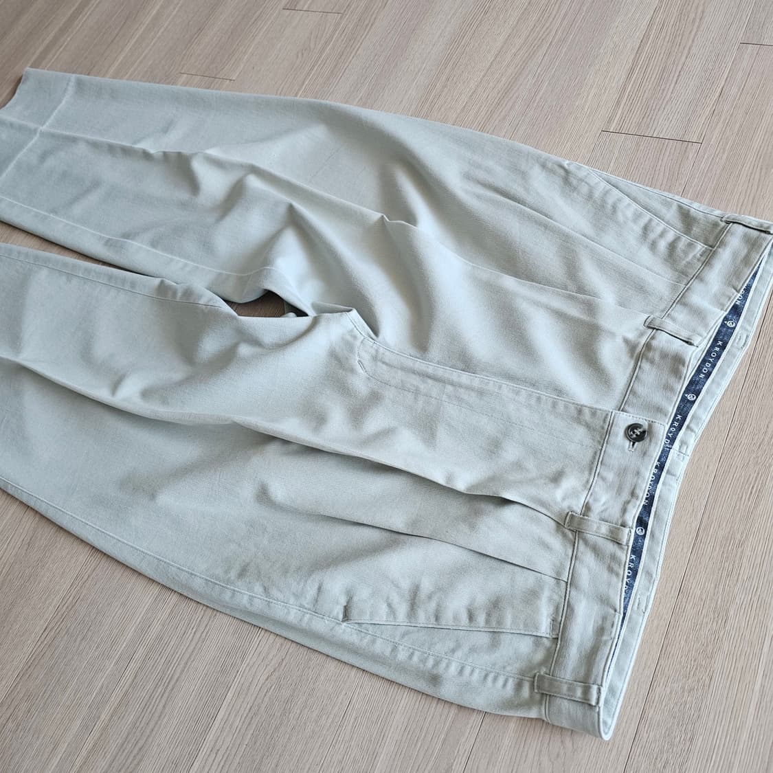 44 34 ) KROYDON 내츄럴 민트 와이드 슬랙스 일본 빈티지 상품이미지4