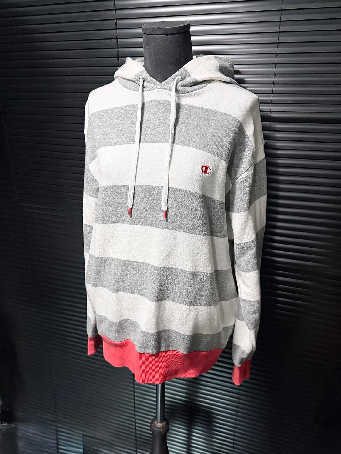 챔피온 스트라이프 스웻 후드 후디 핫 핑크 M 95 스투시 슈프림 디네댓 상품이미지2