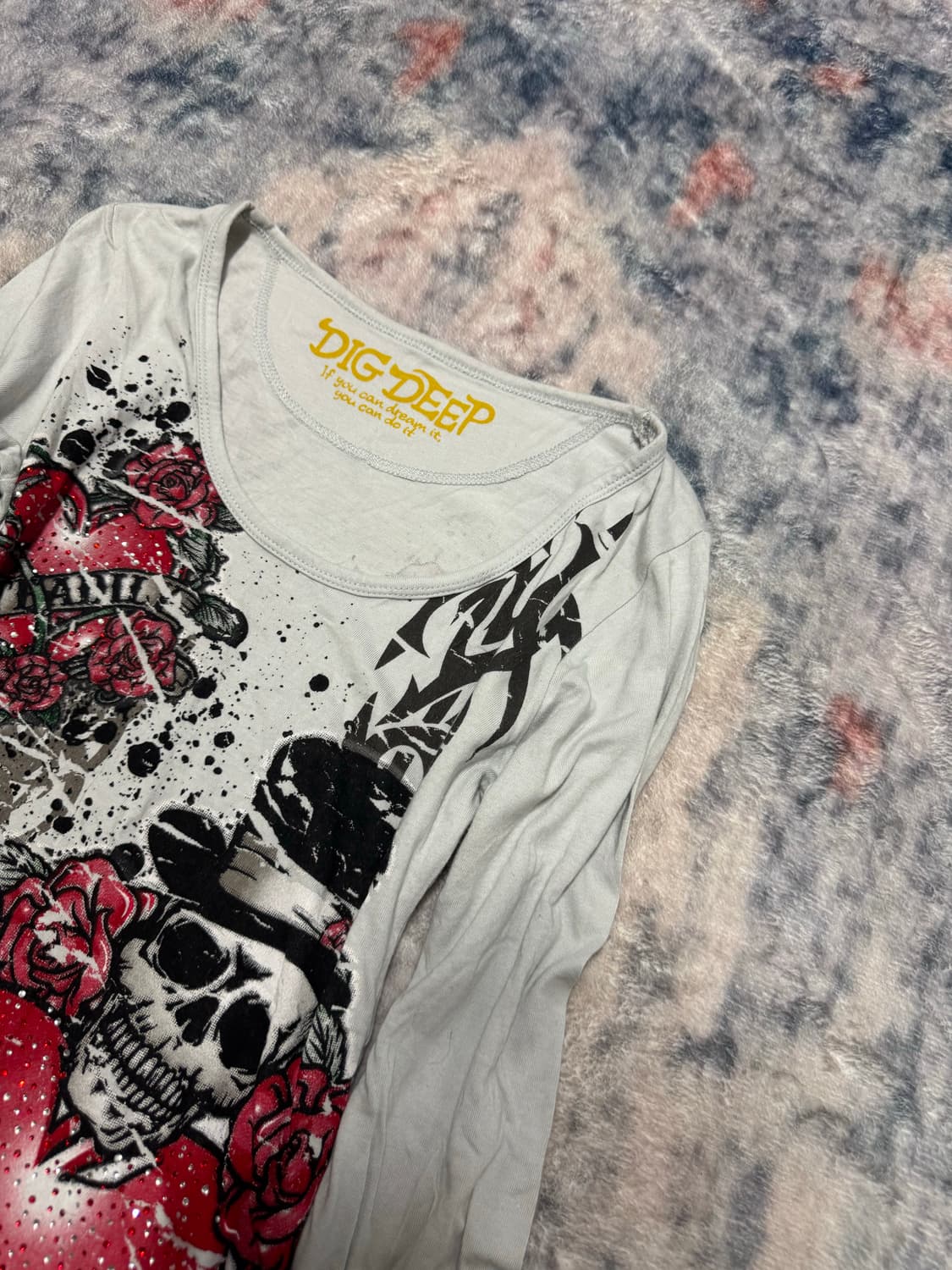 Dig deep 00s tattoo skull cut sew    상품이미지4