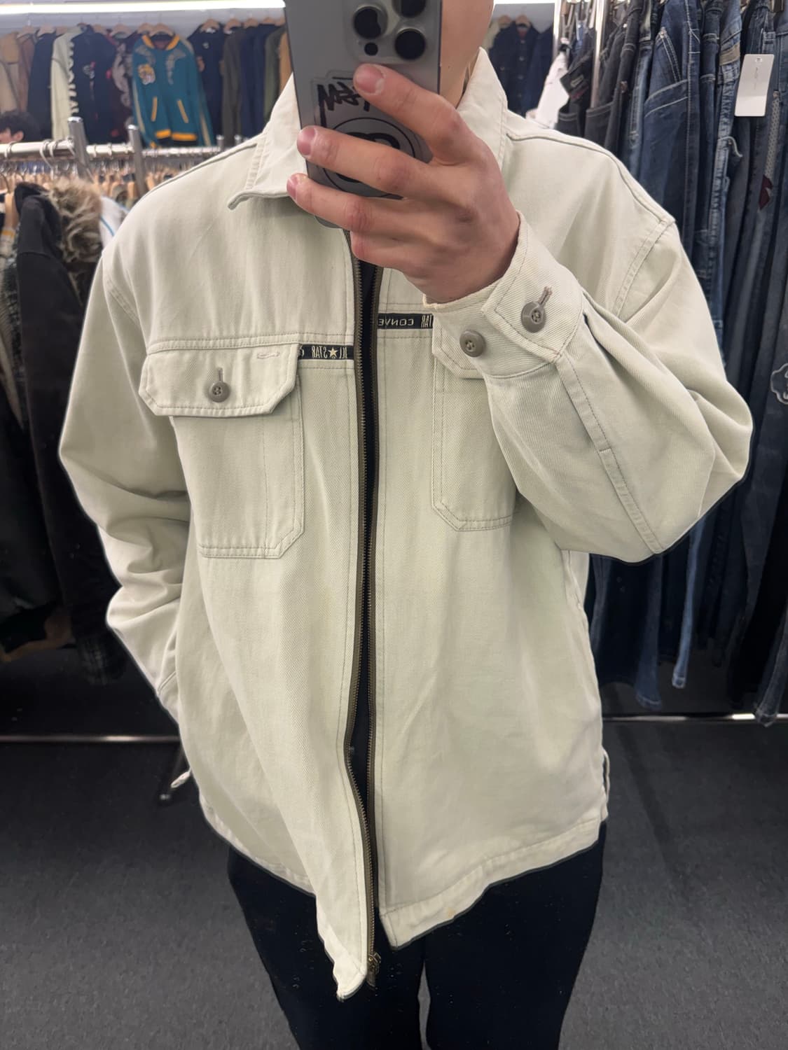 L)컨버스 빈티지 코튼 집업 자켓 상품이미지1