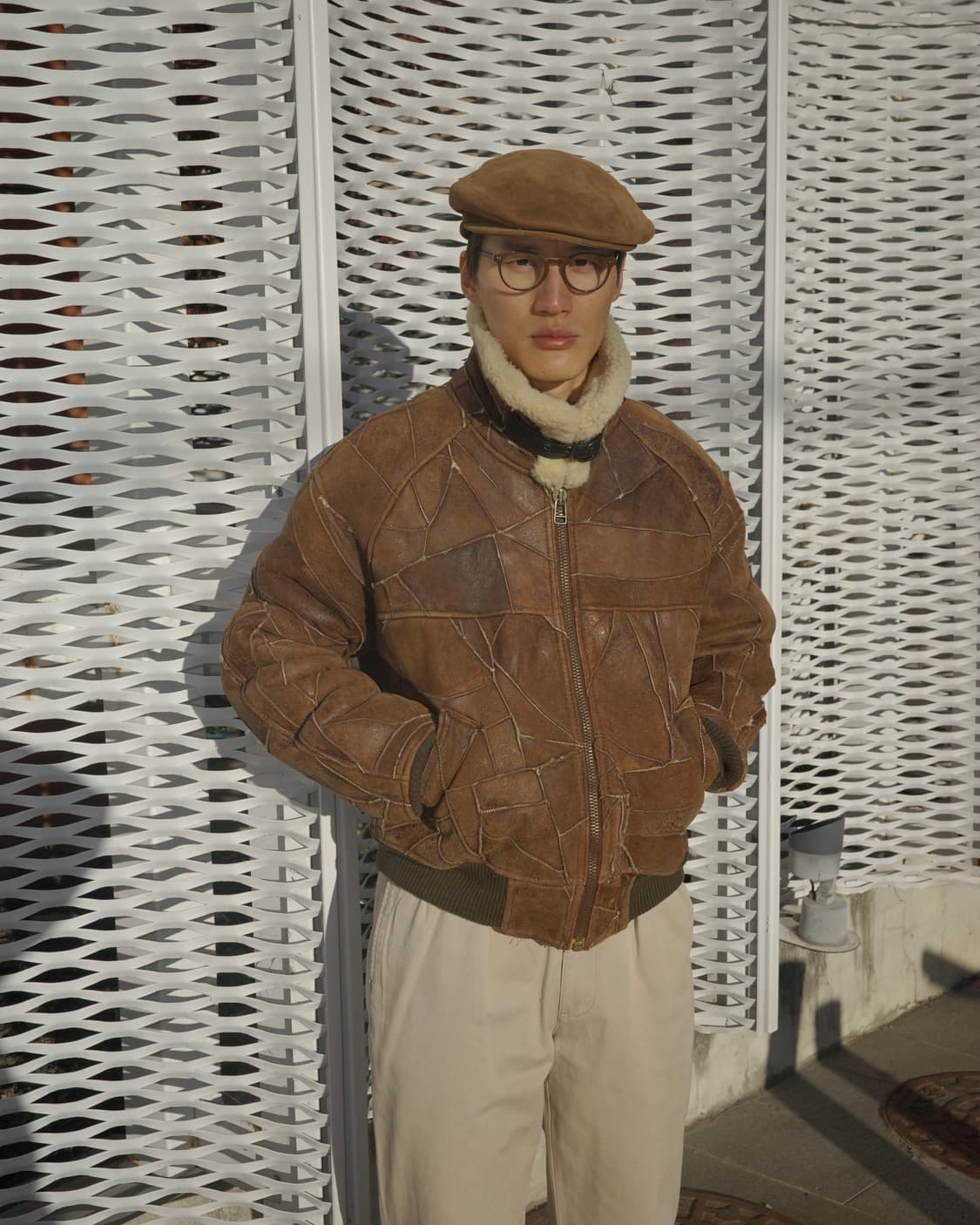 빈티지 패치워크 b-6 시어링 무통 자켓 상품이미지9