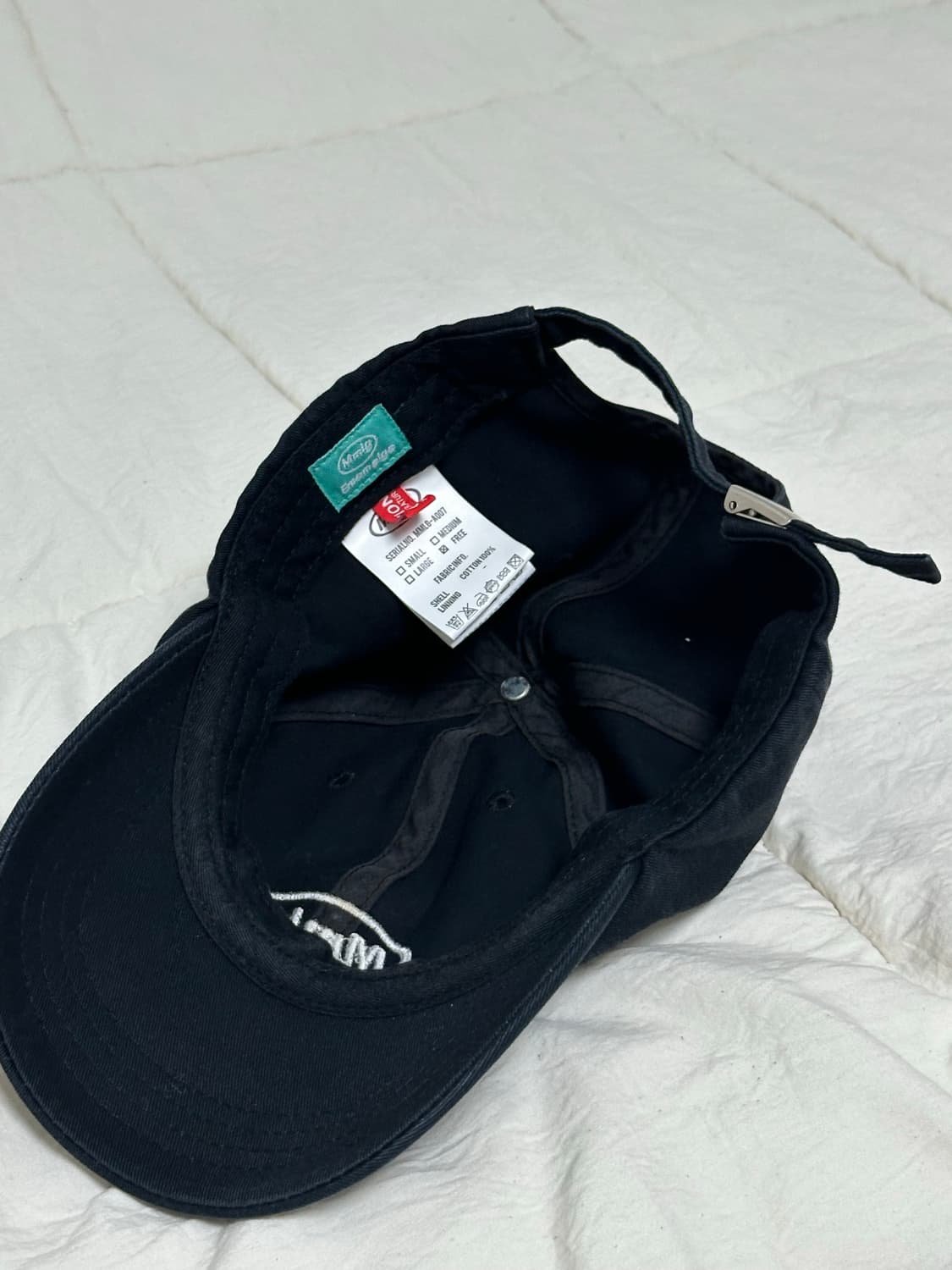 mmlg 블랙 볼캡 상품이미지5