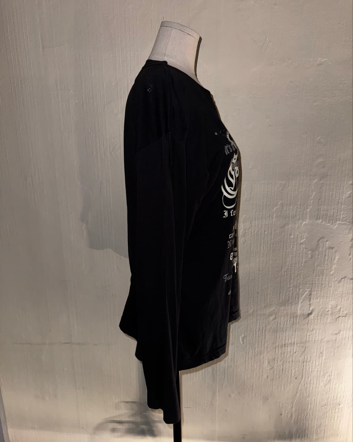 00s mode y2k style black long sleeve 상품이미지2
