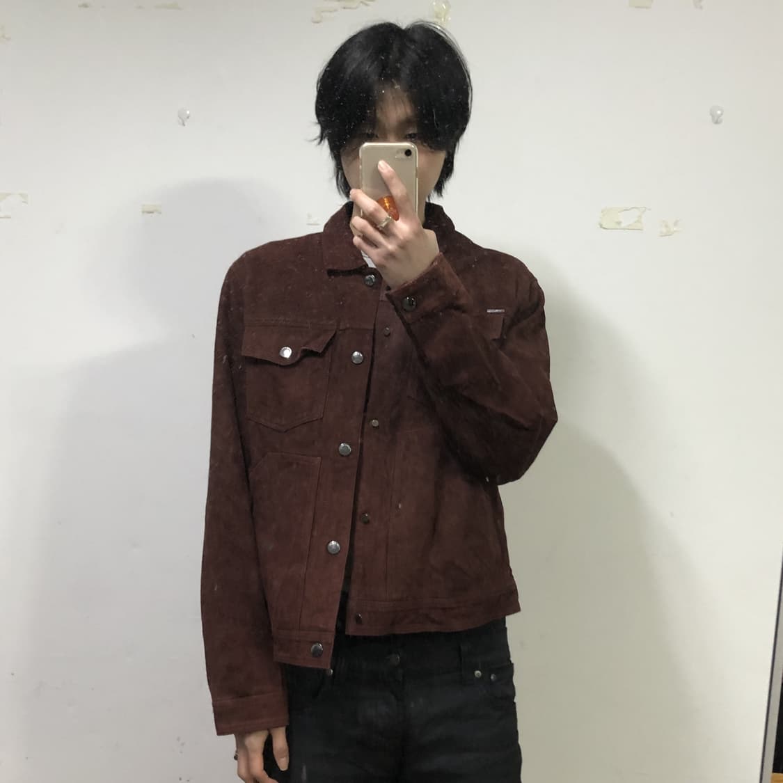 망고 고트스킨 스웨이드 레더자켓  상품이미지3