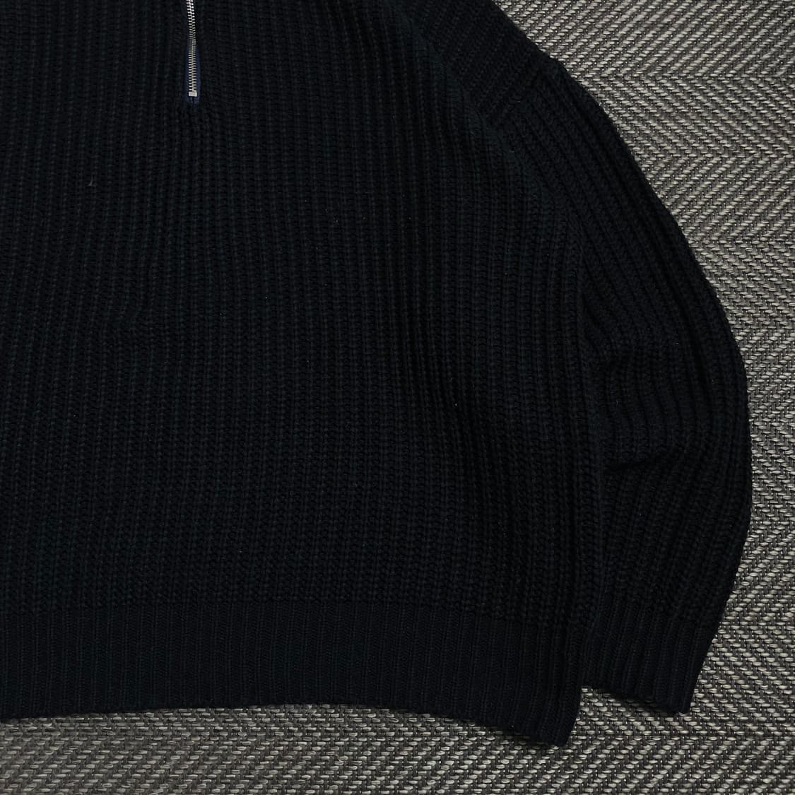 트릴리온 카라넥 니트 하프 집업 네이비y 3979 상품이미지3