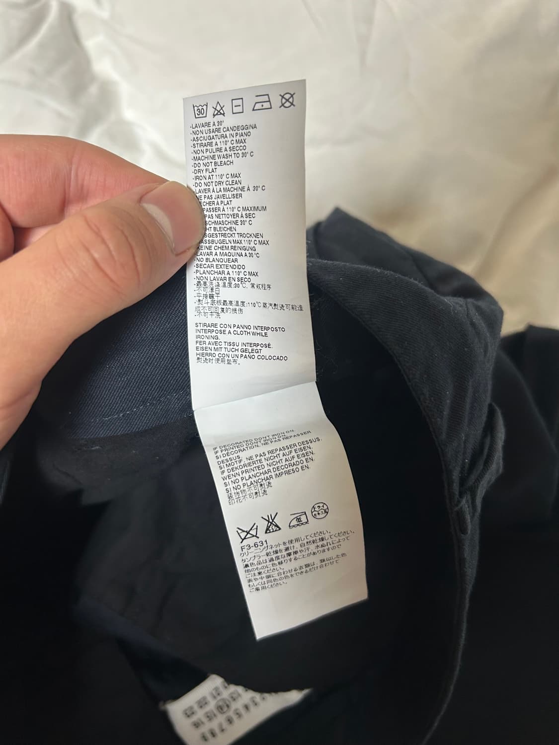 maison margiela 16ss cut-off pants black 상품이미지6