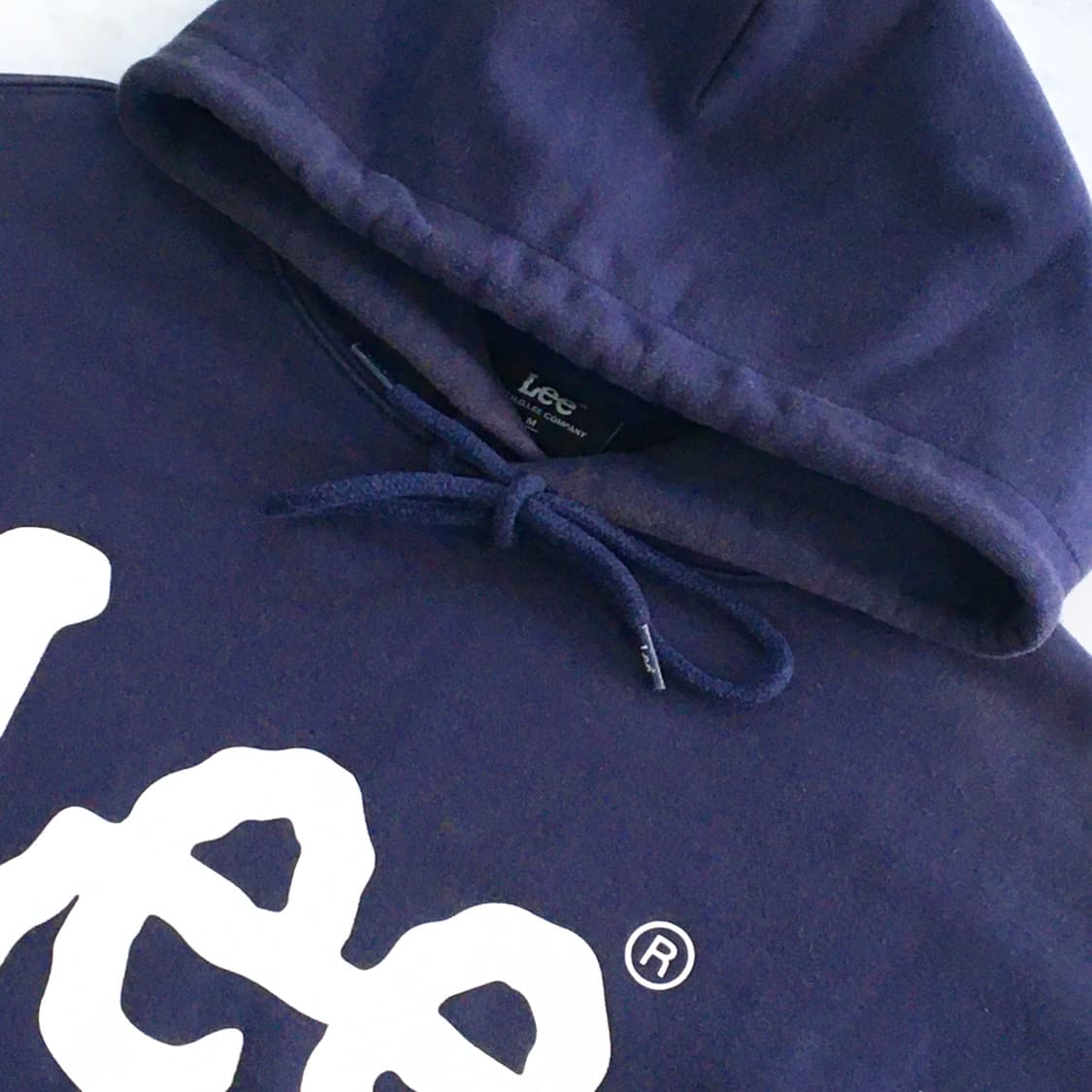 에이징 네이비 기모 후드 티셔츠 / 남자 110 상품이미지3