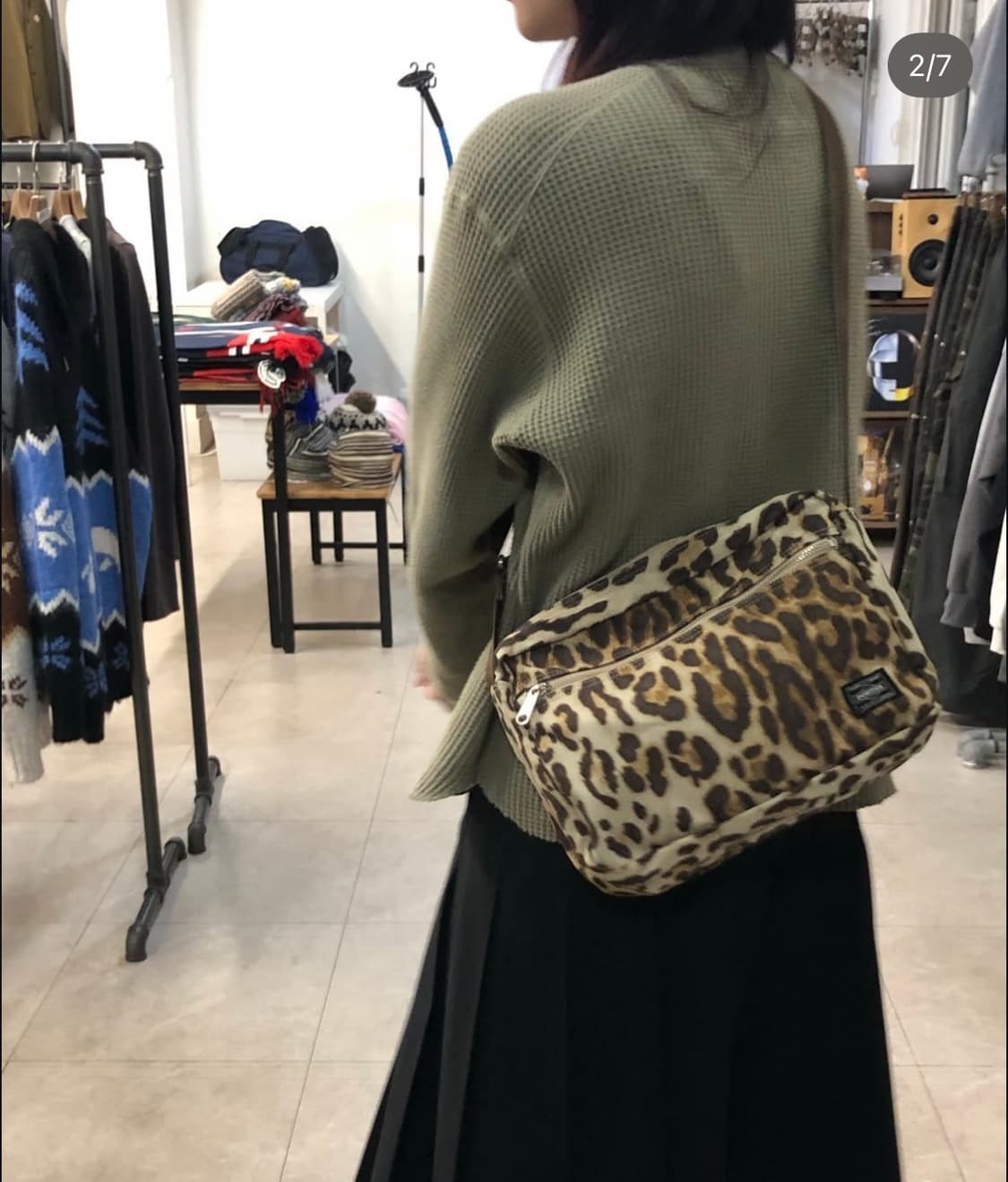 요시다포터 레오파드 크로스백 숄더백 호피 상품이미지2