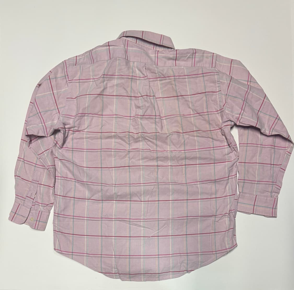 폴로 랄프로렌 오버핏 핑크 체크셔츠 L ~ XL 상품이미지2