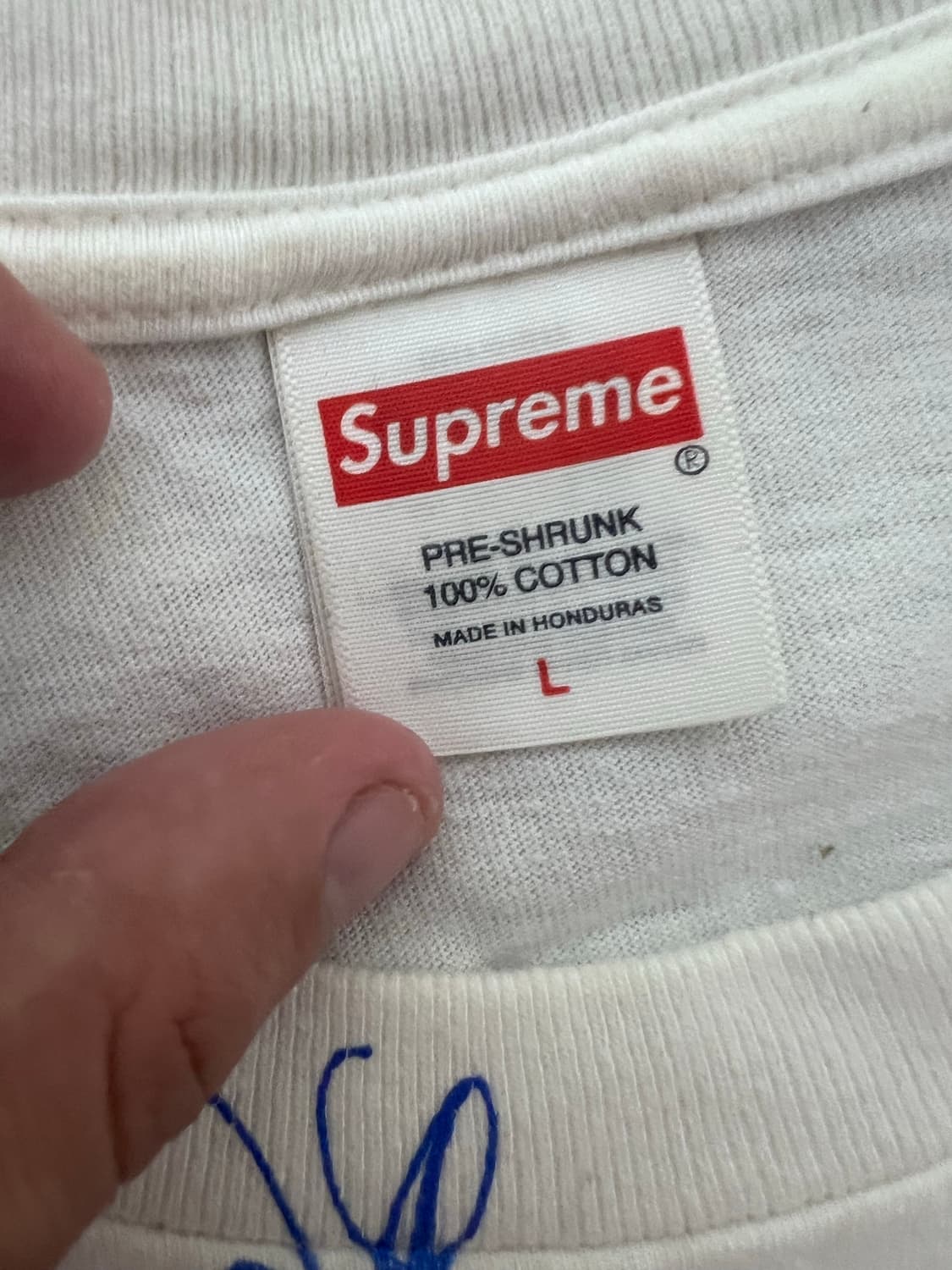 25fw 슈프림 supreme  어나운싱 화이트 반팔 티셔츠 상품이미지3