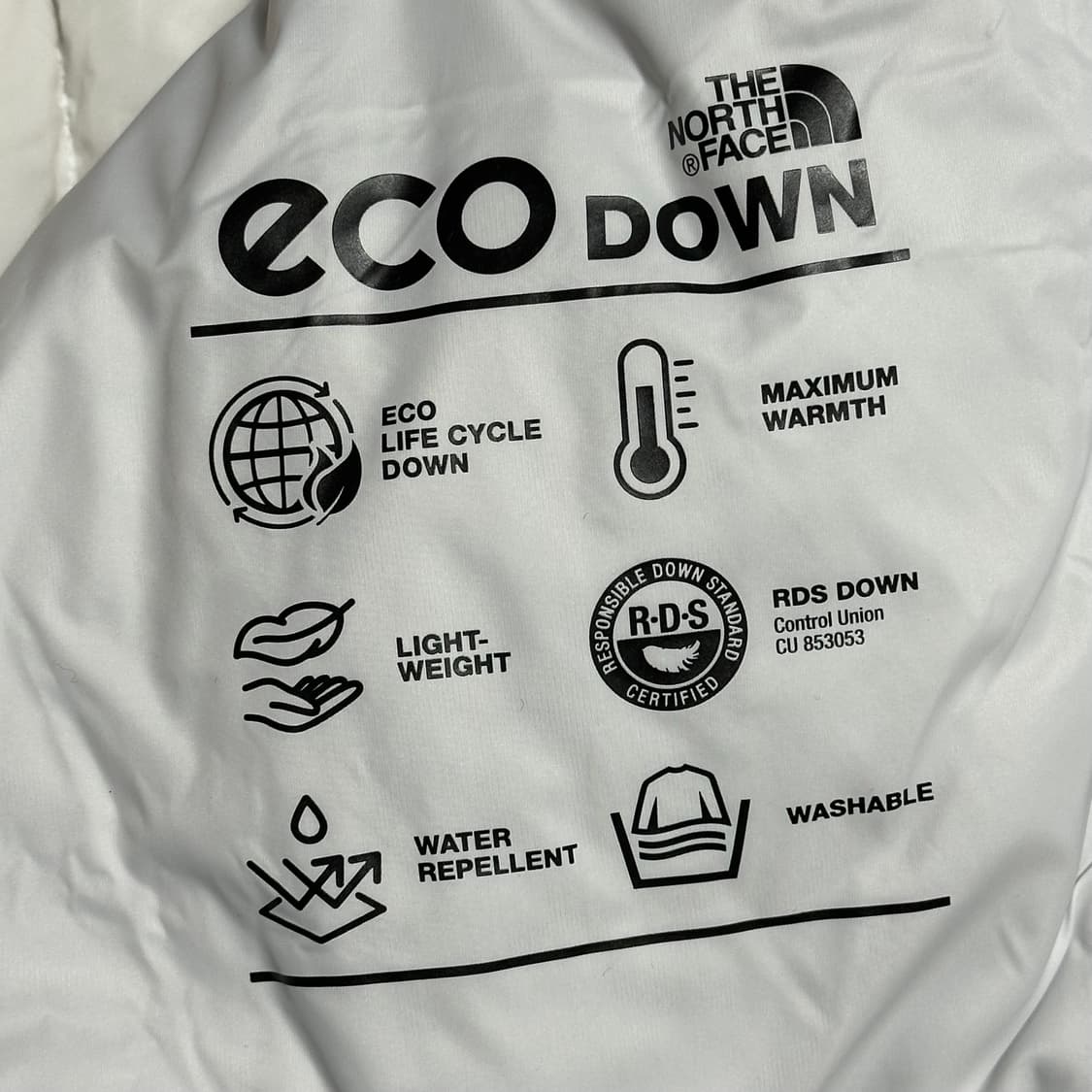 S 새상품 노스페이스 화이트라벨 에코 눕시 패딩 상품이미지5