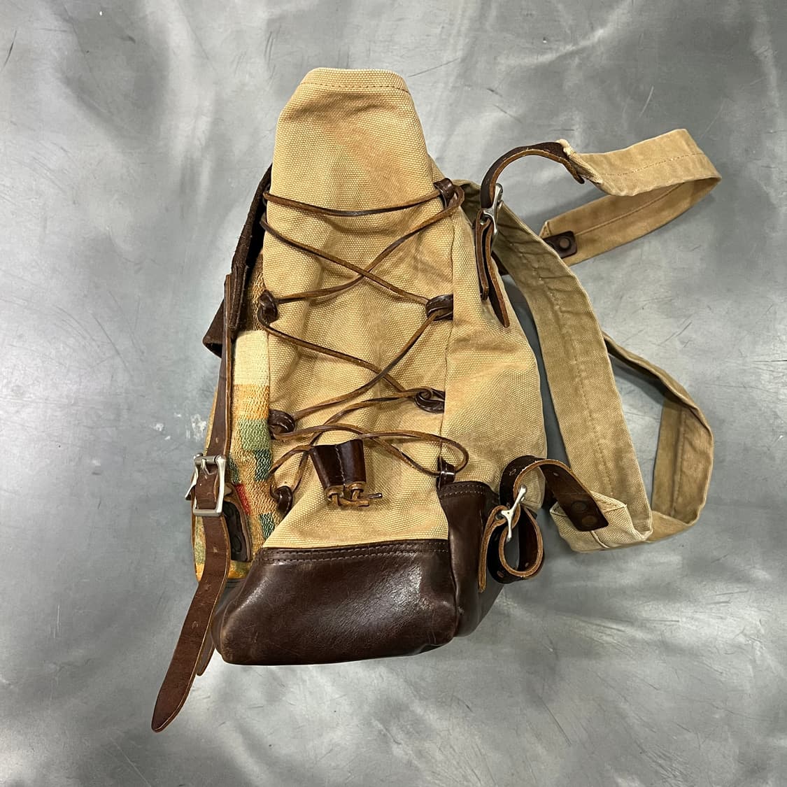  더블알엘 캔버스 레더 백 y14578 상품이미지2