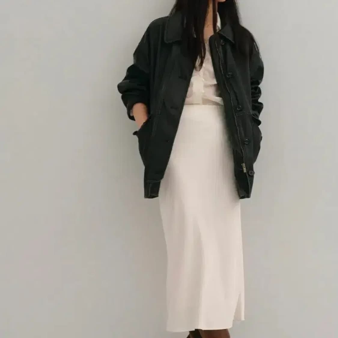 호와스 글로시 스커트 / 크림 , m 상품이미지1