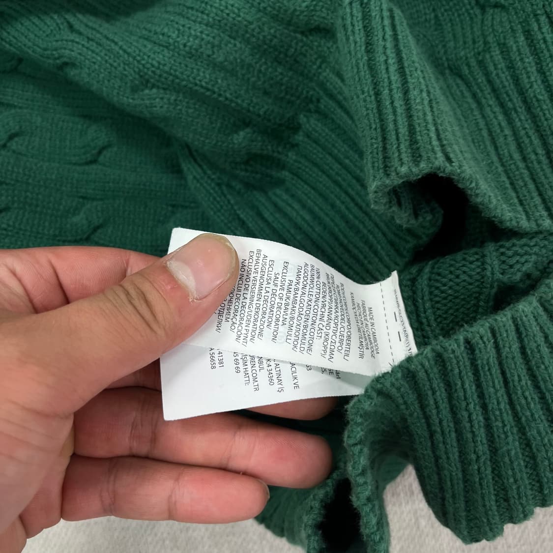 95 폴로랄프로렌 꽈베기 그린 니트 상품이미지4