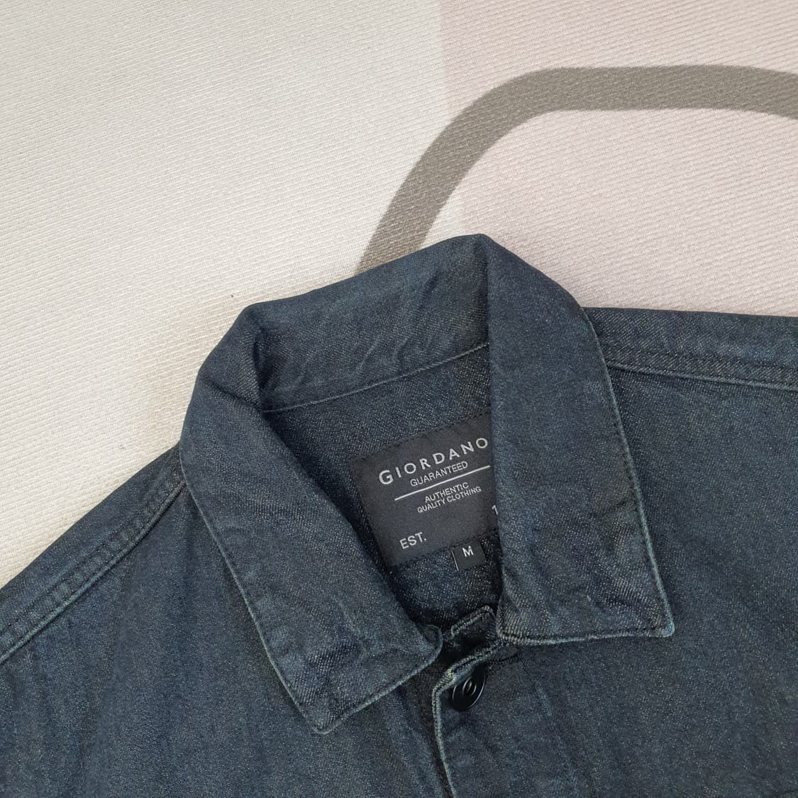 지오다노 흑청 데님 청자켓 남자95 상품이미지2