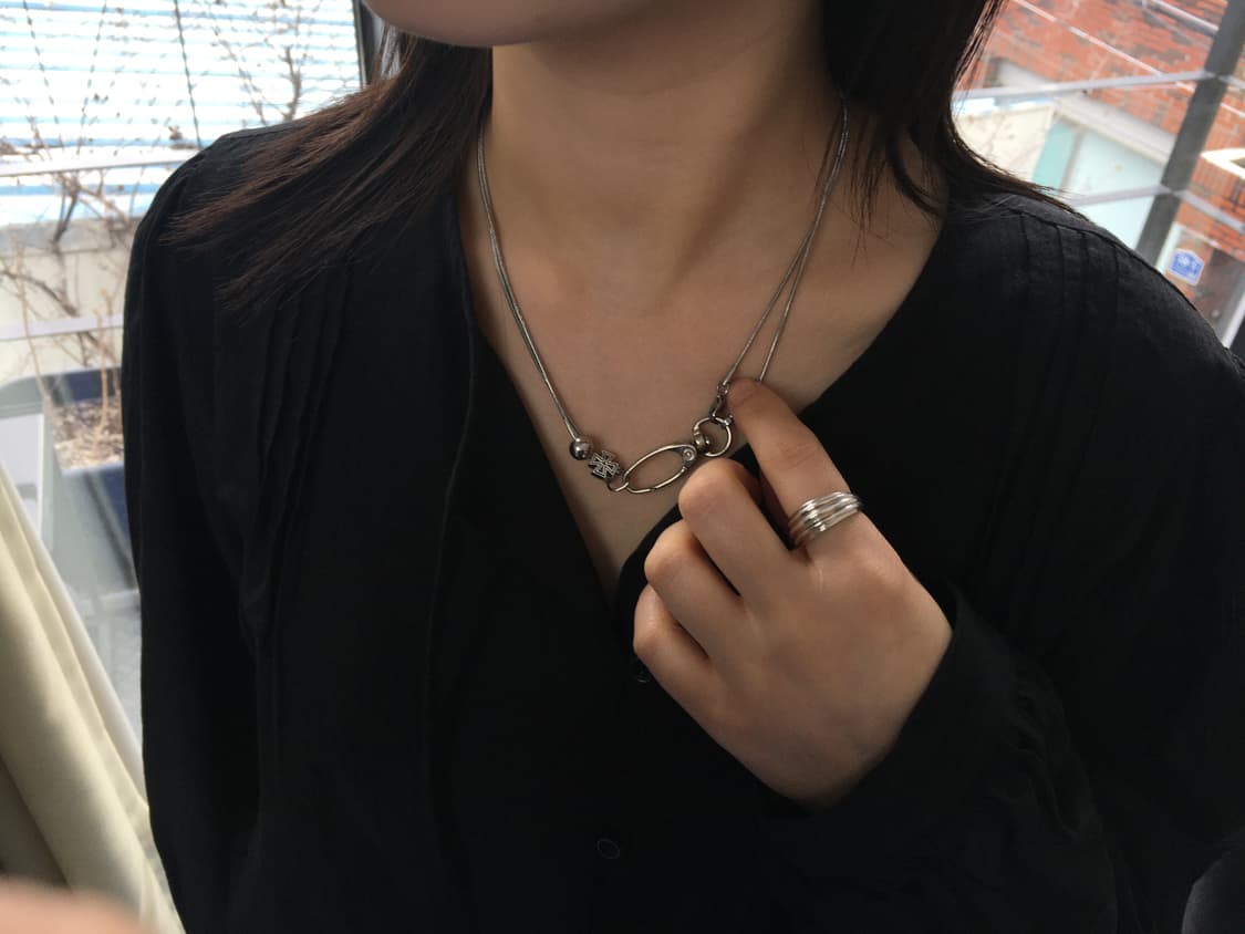 Sliver cross necklace 상품이미지4