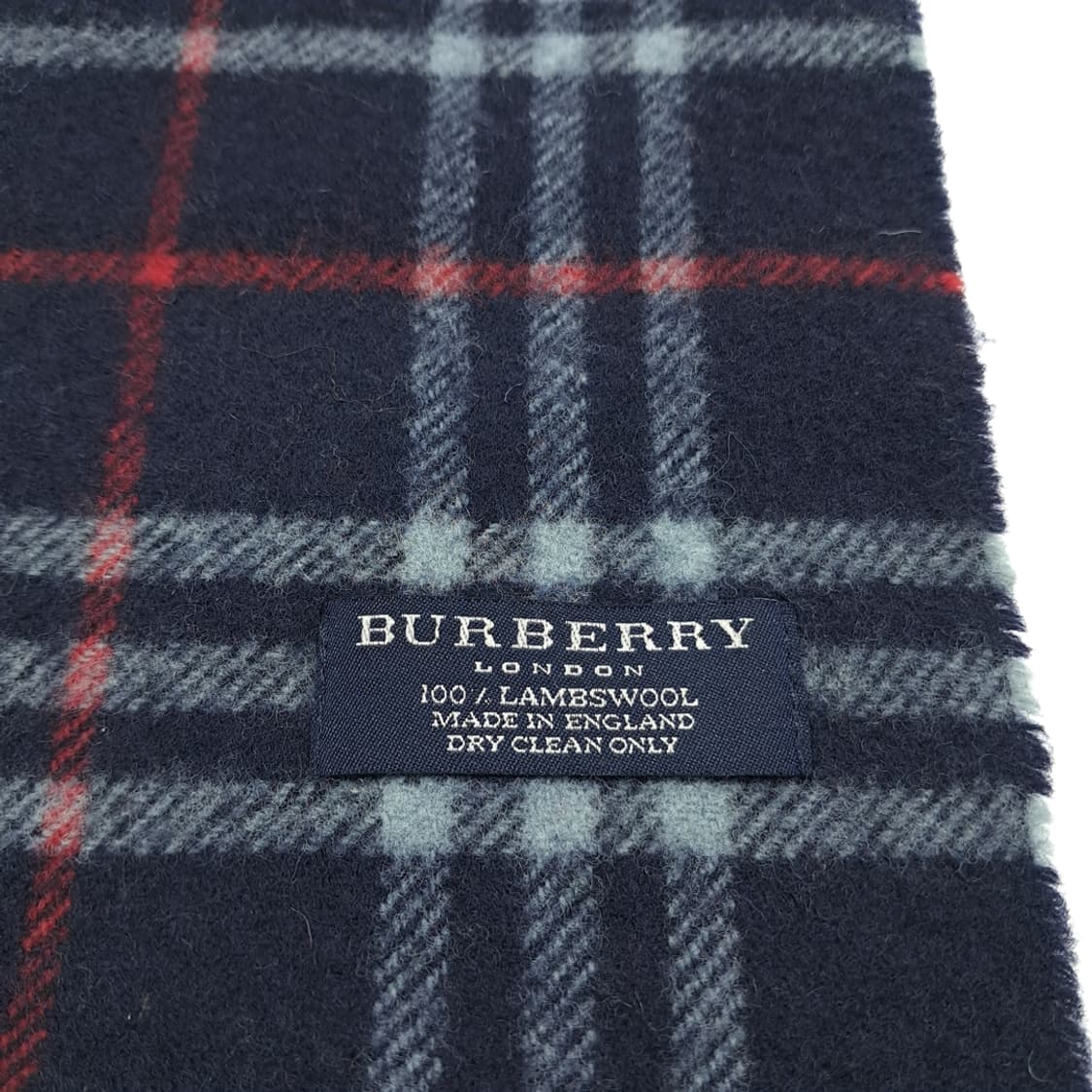 MX278 버버리 다크네이비 노바체크 램스울 목도리 머플러 상품이미지5