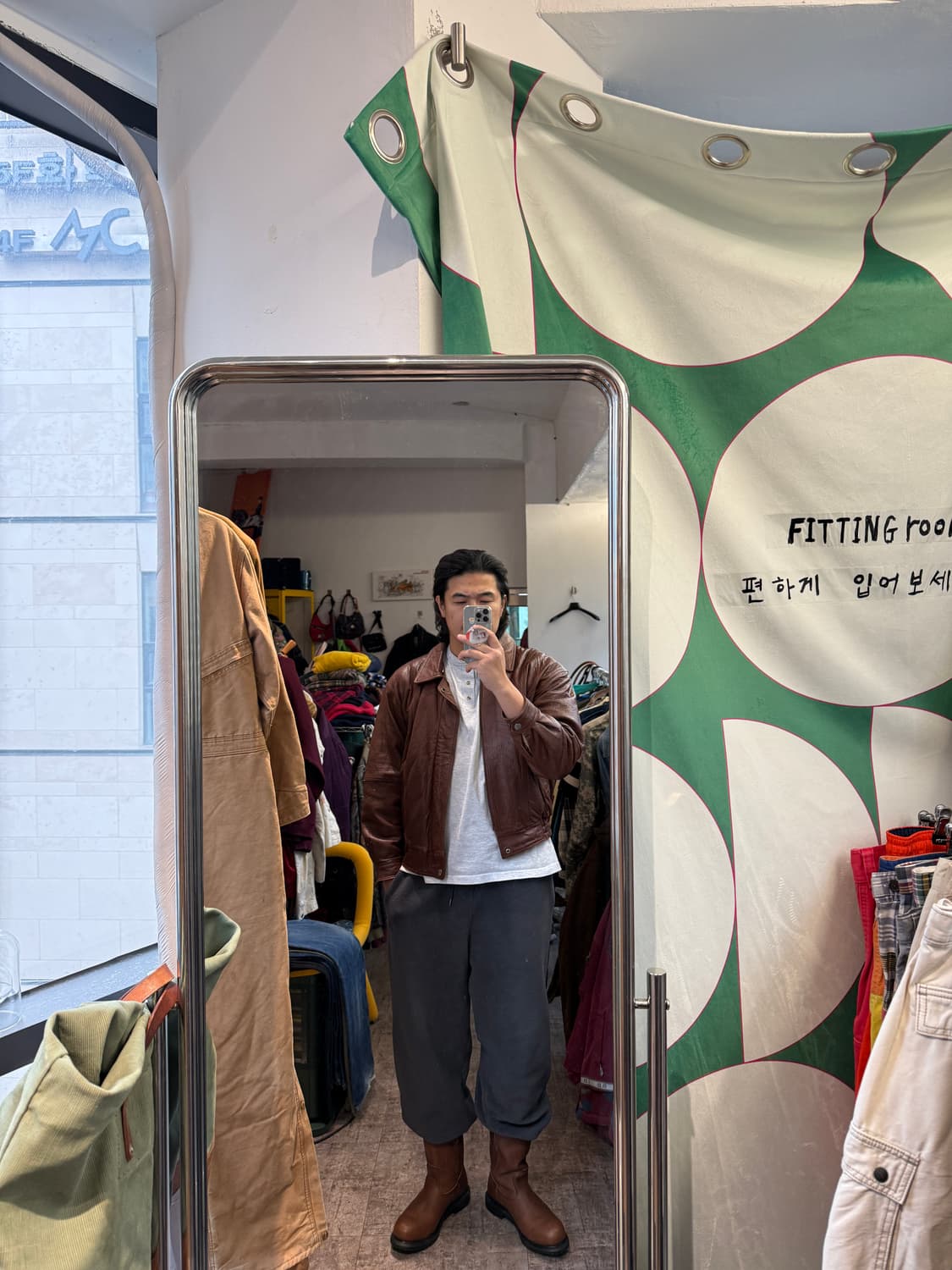 Pazzolio 양피 100% 레더 블루종 size 100 상품이미지8