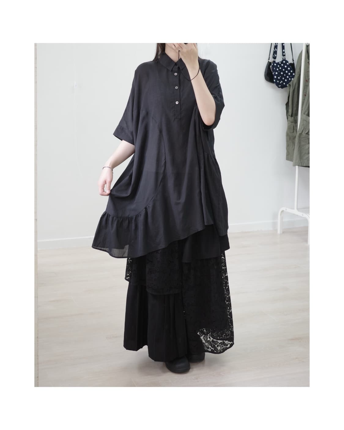 고무 Gomme ruffle over shirts 상품이미지2