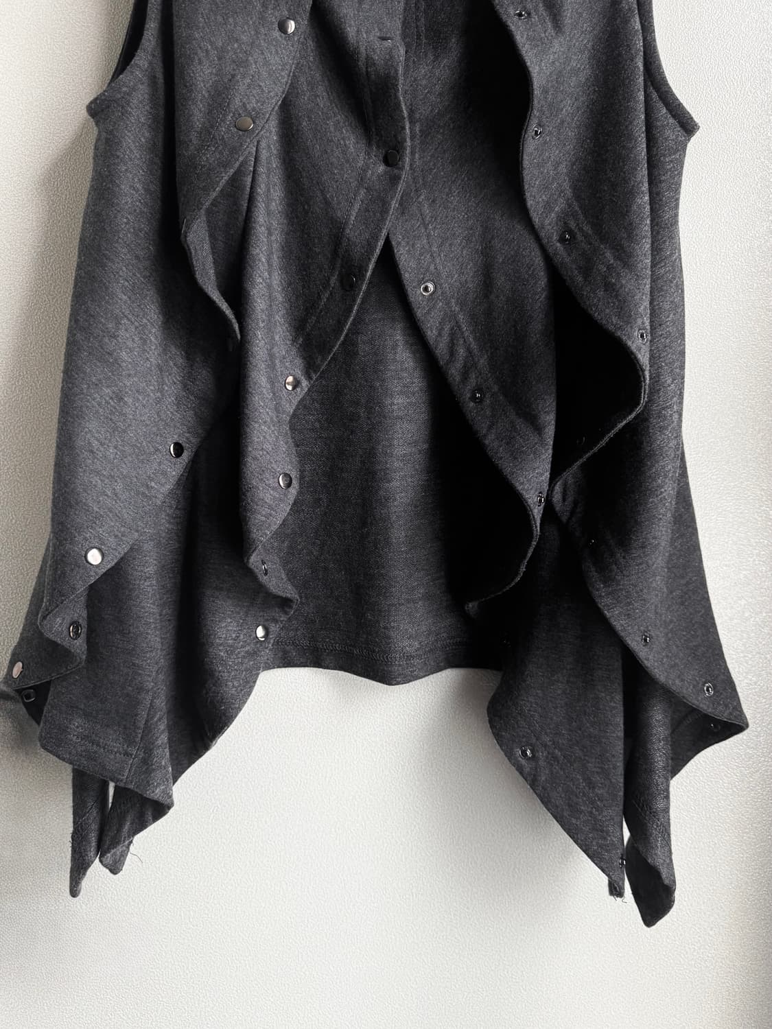 아카이브 하이넥 셔링 언발 이중버튼 베스트 조끼 y2k 갸루 펑크 상품이미지3