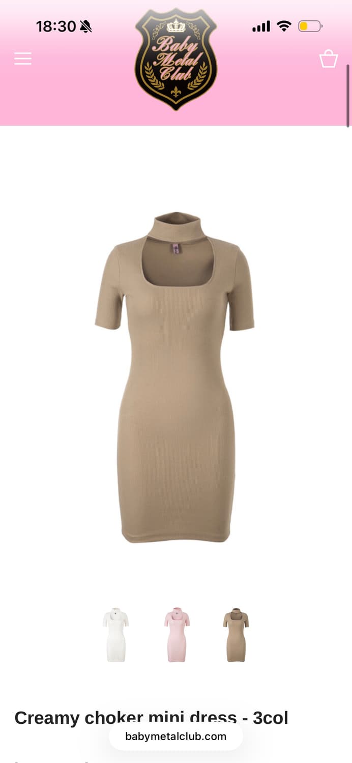 베이비메탈클럽 크리미 초커 드레스 베이지 베메클 상품이미지1
