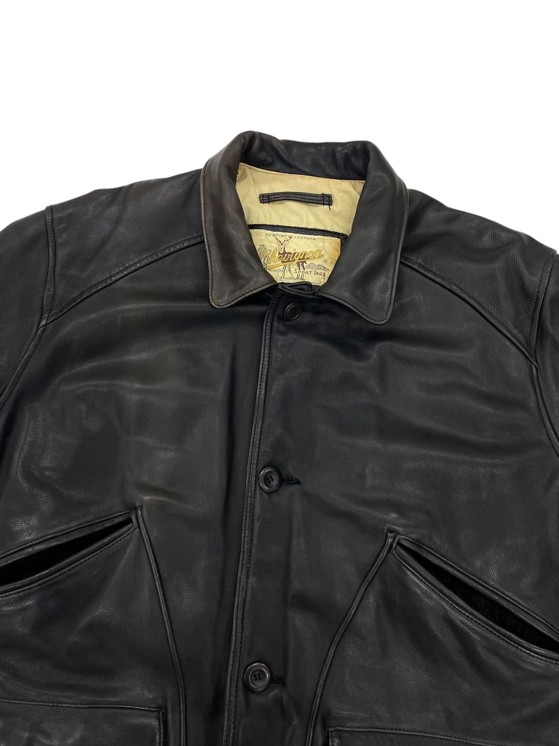 8-90‘s chevignon 소가죽 헌팅 자켓 상품이미지3