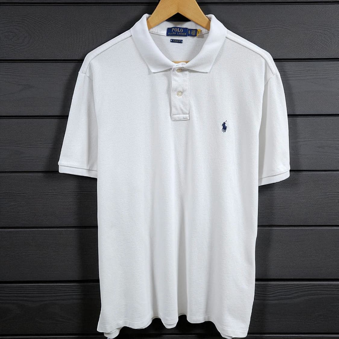 110)POLO 폴로 반팔 카라티 화이트 클래식핏 상품이미지1