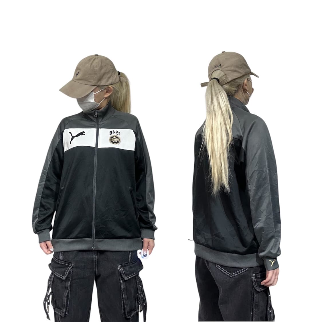 푸마 y2k 차콜 올드스쿨 오버핏 트랙탑 져지  상품이미지1