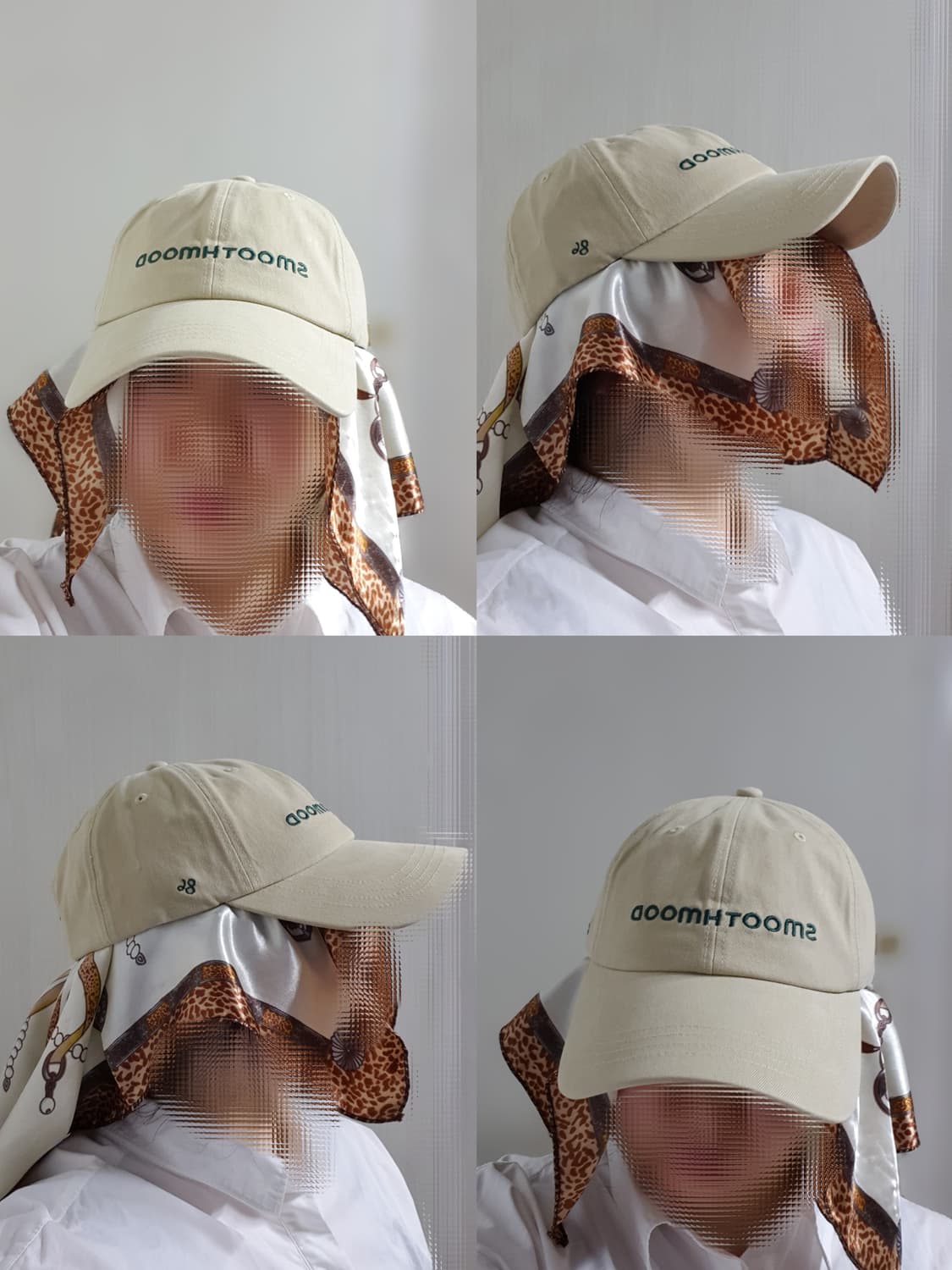 베이지 스무드무드  로고 볼캡 모자 상품이미지10